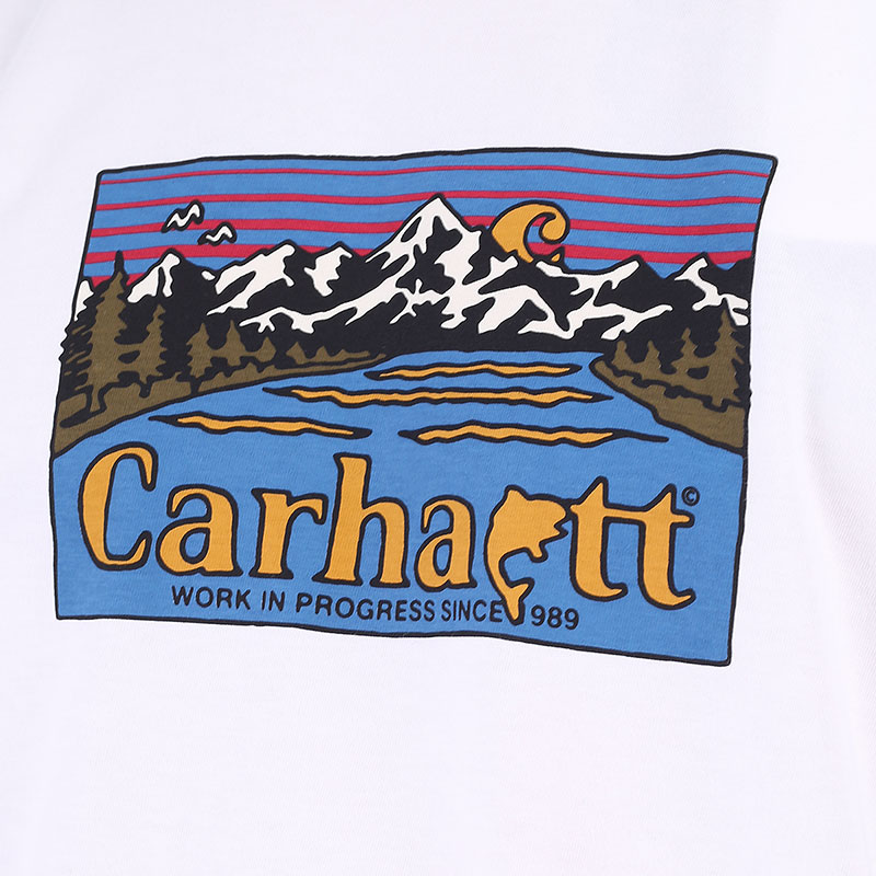 Мужская футболка Carhartt WIP S/S Great Outdoors T-Shirt (I029609-white)  - цена, описание, фото 2
